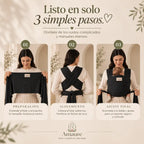 Fular Ergonómico Amaure® cuida tu espalda  y la postura de tu Bebe