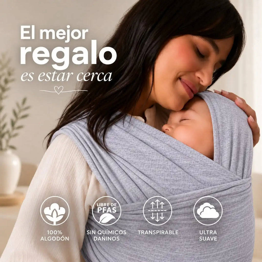 Fular Ergonómico Amaure® cuida tu espalda  y la postura de tu Bebe